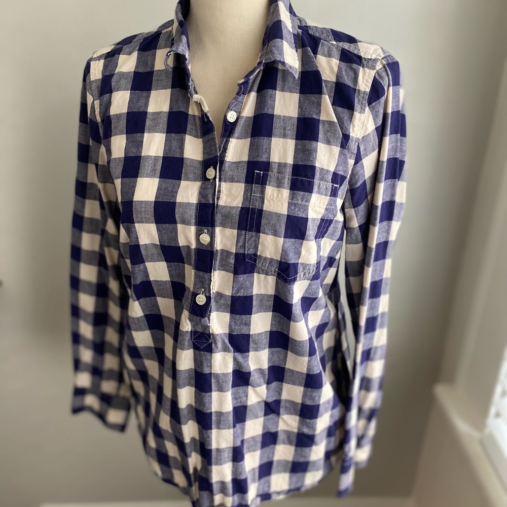 J.Crew half button shirt